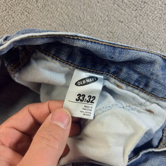 Old Navy Carpenter Jeans Mens 33x32 Blue Denim Baggy Wide Leg Painters Y2K Retro - Picture 7 of 8